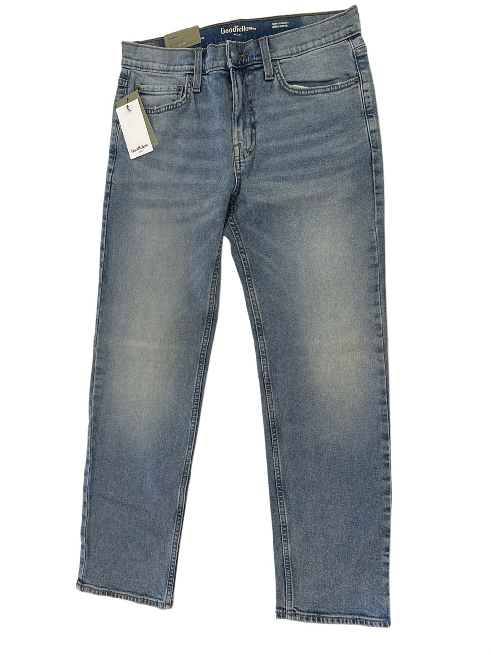 NWT! Goodfellow & Co Men’s Faded Blue Straight Jeans, 30W, 30L